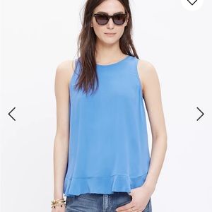 Madewell silk bow back tank top